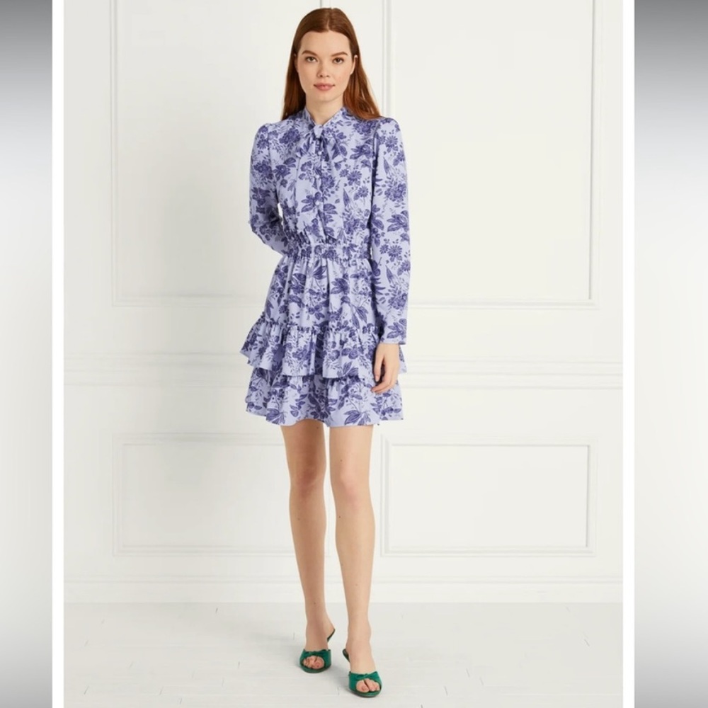 hill house talia dress lilac tonal floral